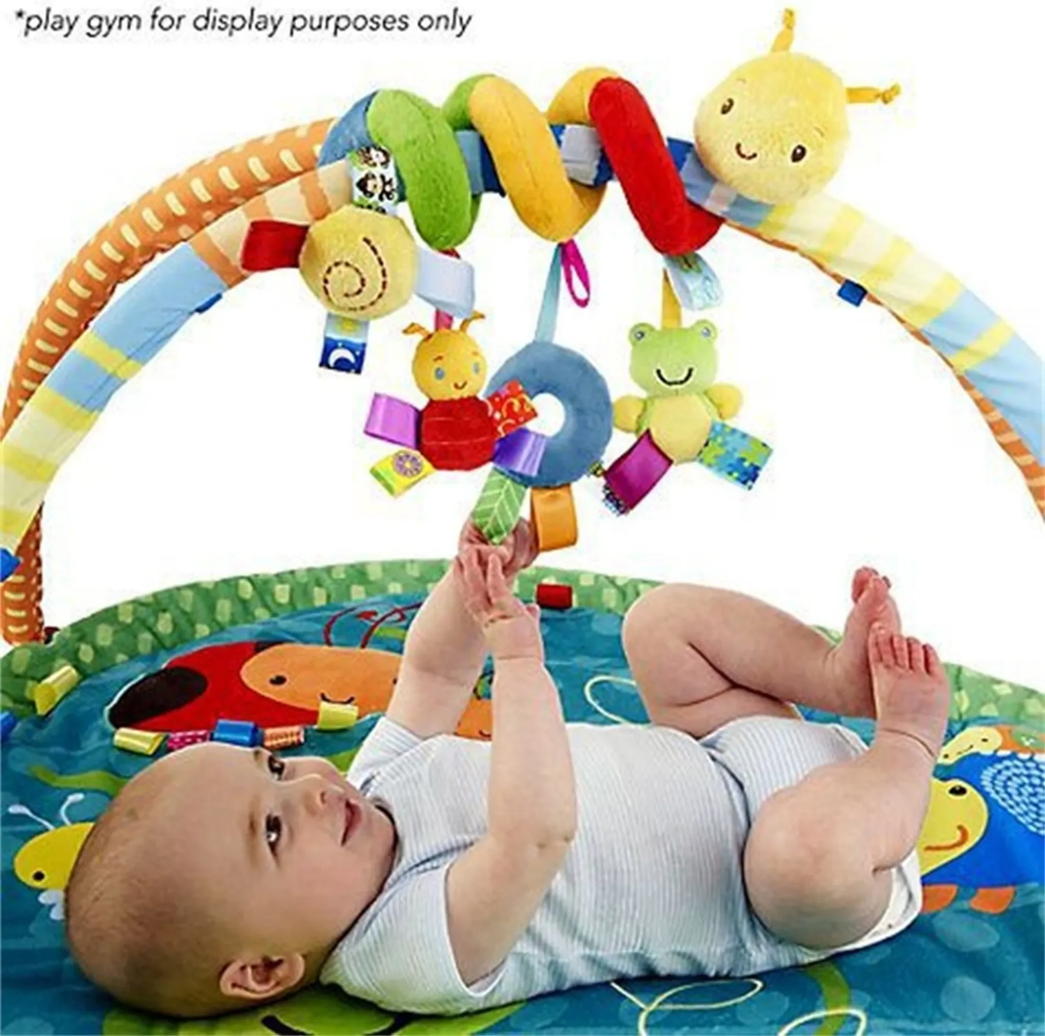Infant Baby Wurm Krippe Bett Um Rassel Glocke Cartoon Kinderwagen Hängen Gefüllte Wrap Spirale Sicherheit Spielzeug